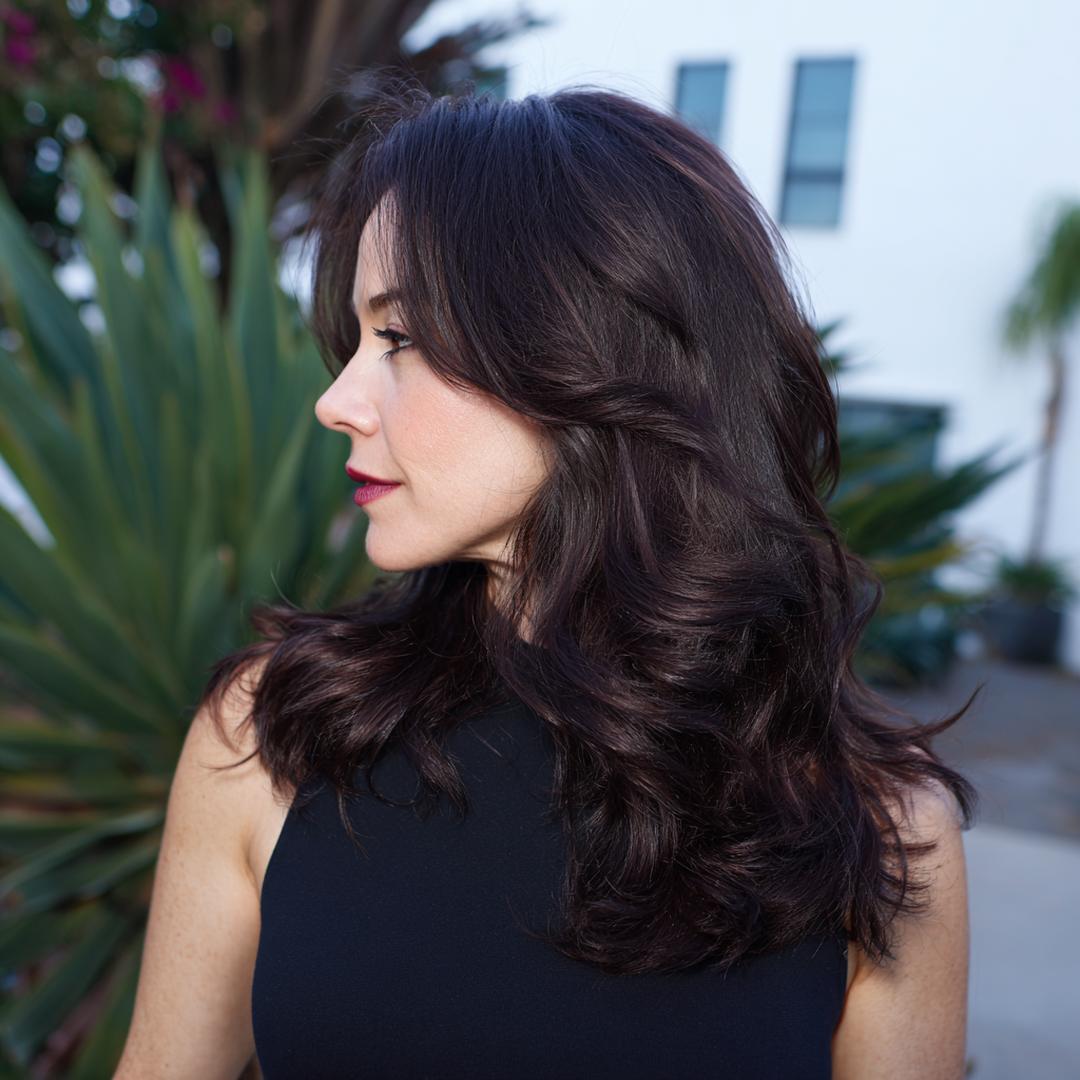 Layered Dark Brown Blowout