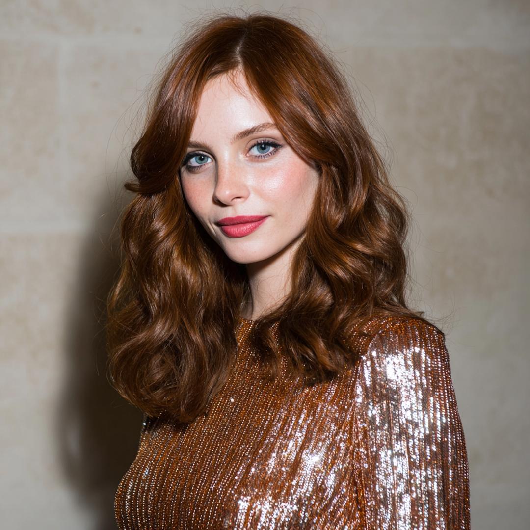 Long Copper Waves Side Part