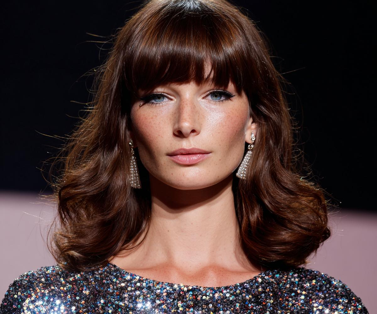 Dark Copper Bob With Bangs