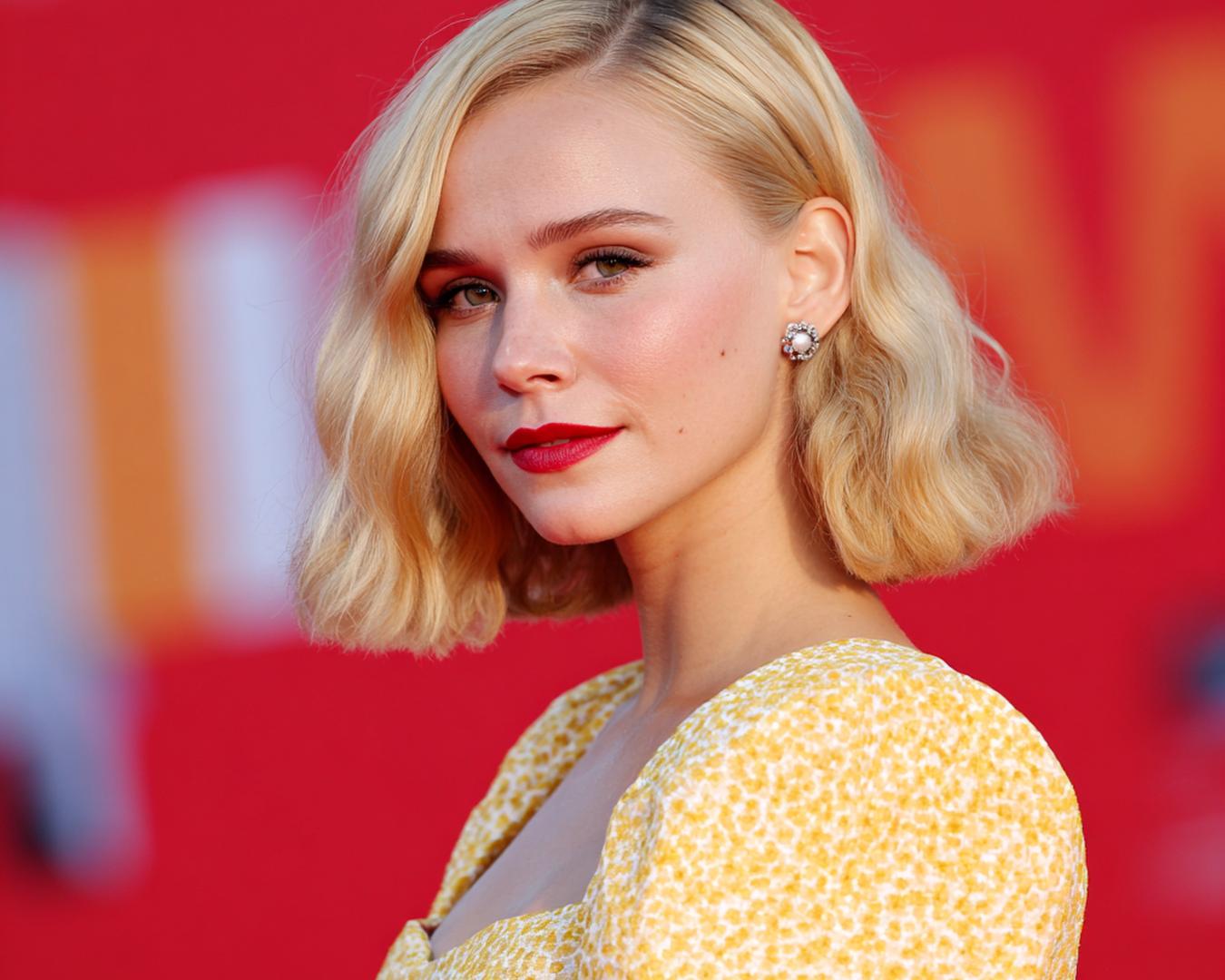 Golden Blonde Blunt Bob