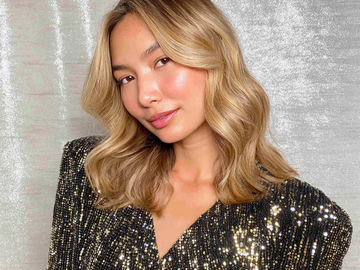 Shoulder Length Honey Blonde Waves