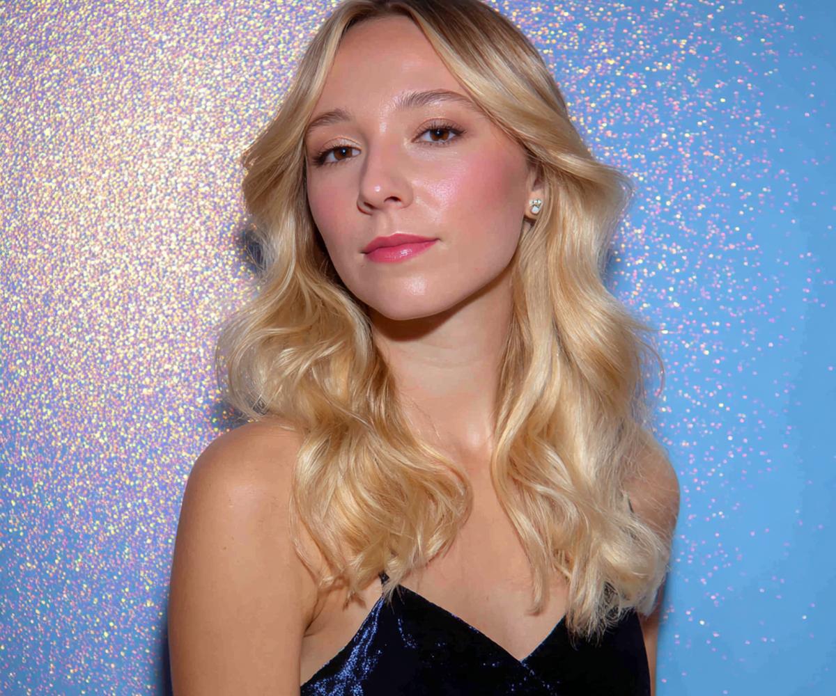 Blonde Waves Curtain Bangs