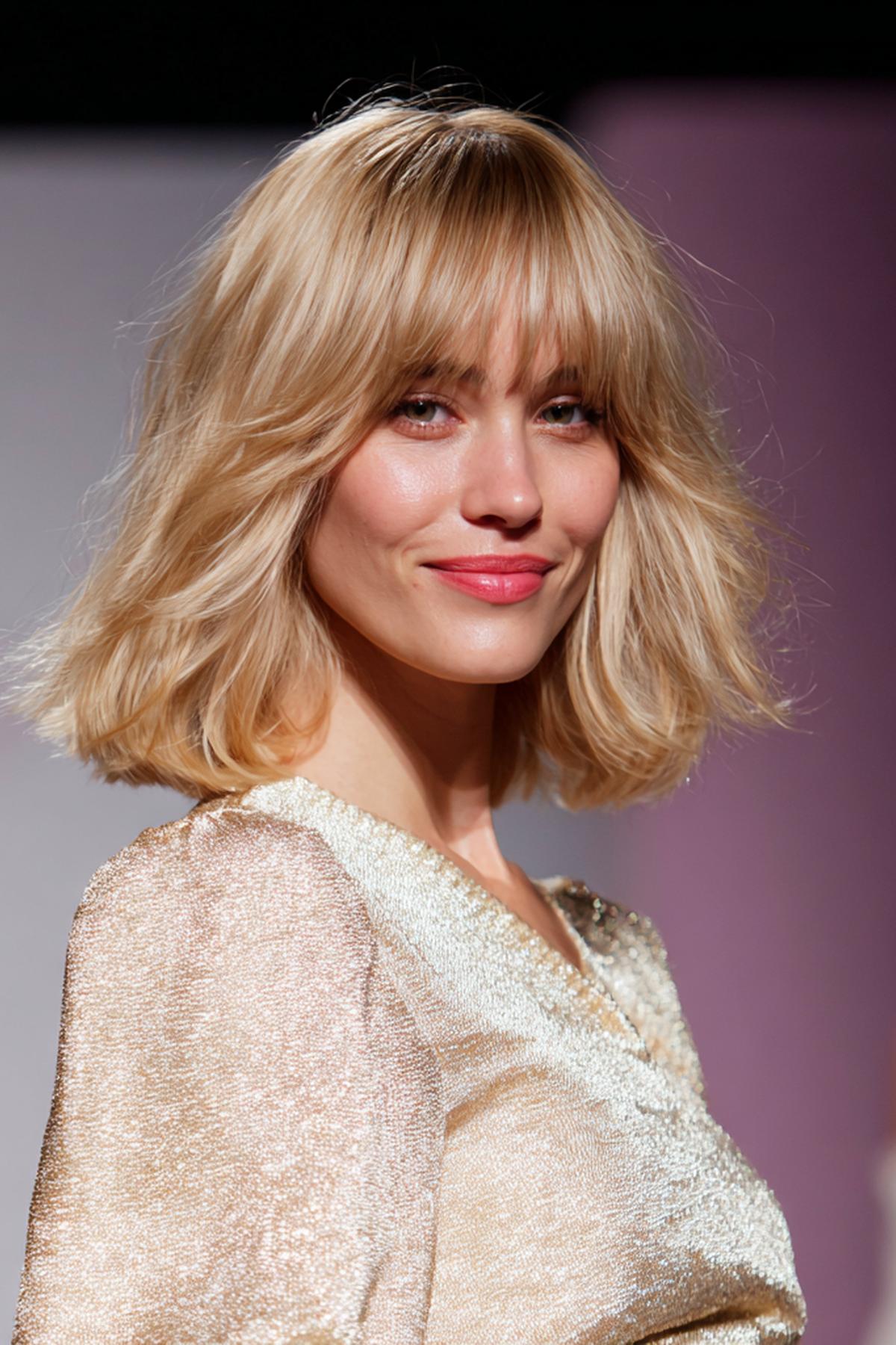 Light Blonde Bob With Bangs