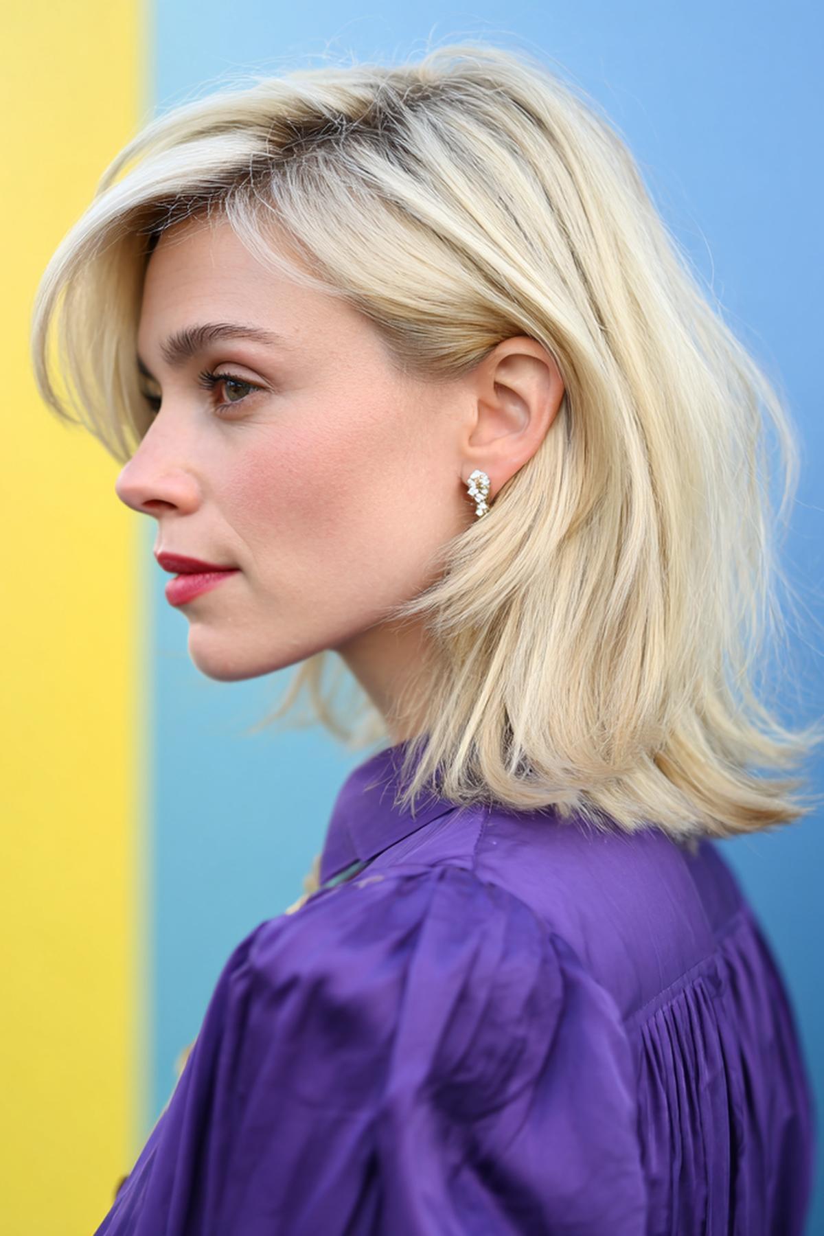 Light Blonde Layered Lob