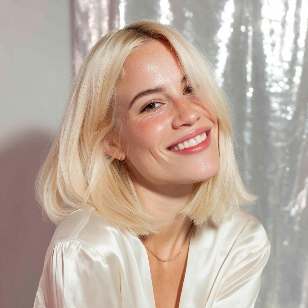 Platinum Straight Blunt Bob