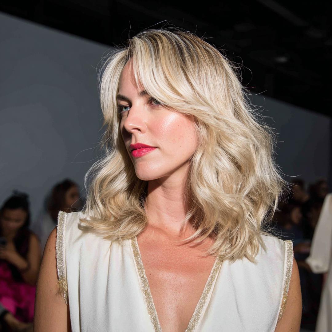 Light Blonde Wavy Lob