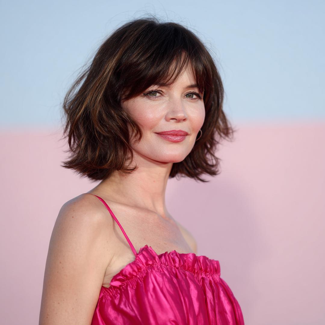 Dark Brown Textured Bob Bangs