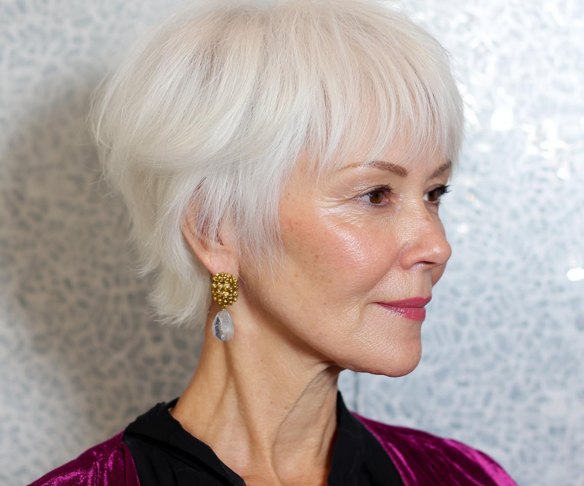 Feathered White Pixie With Fringe