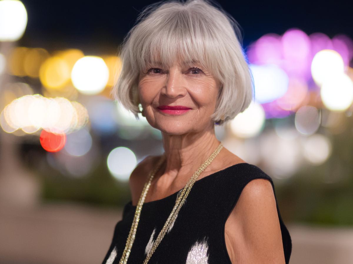 White Bob With Bangs