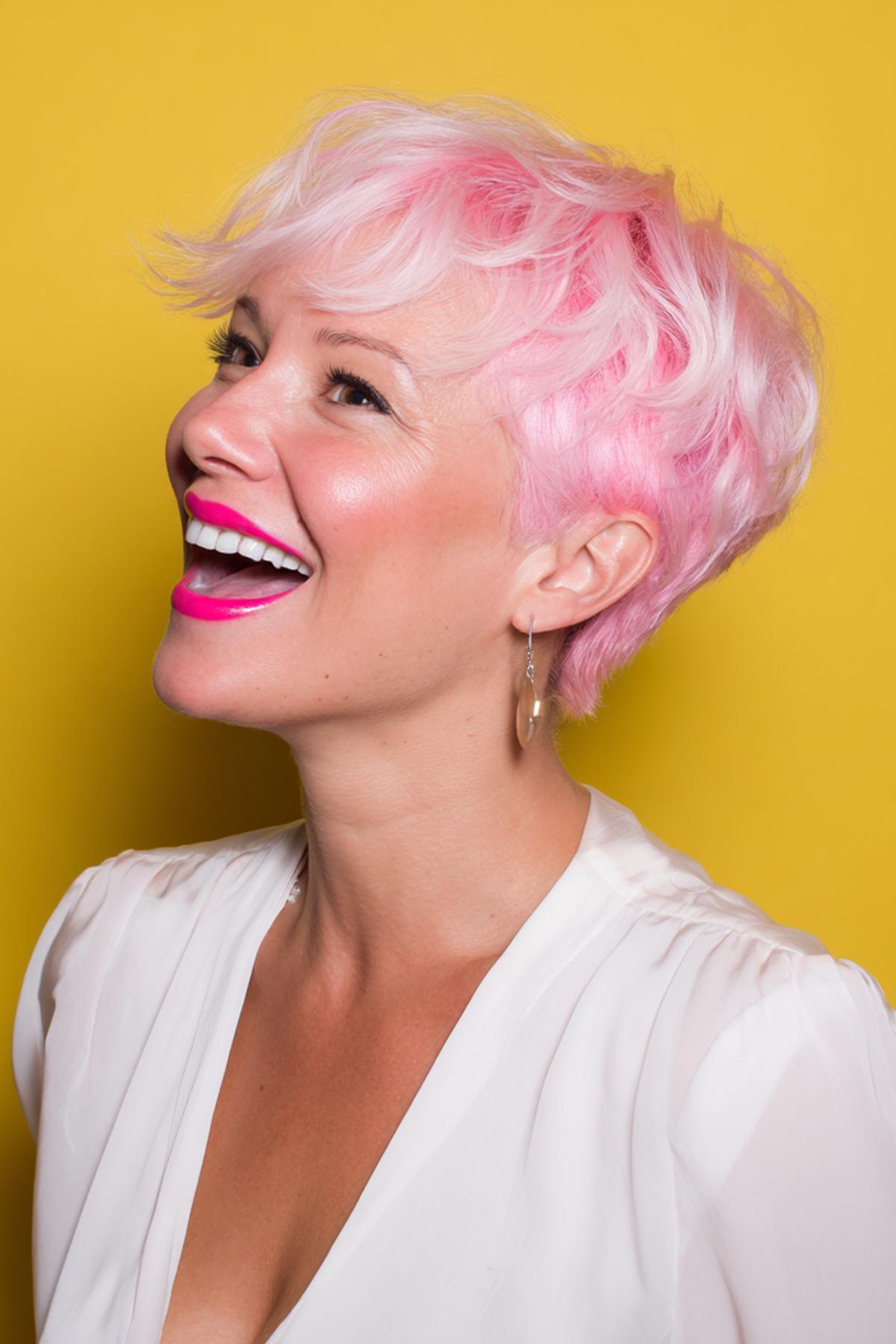 Pastel Pink Pixie Fringe