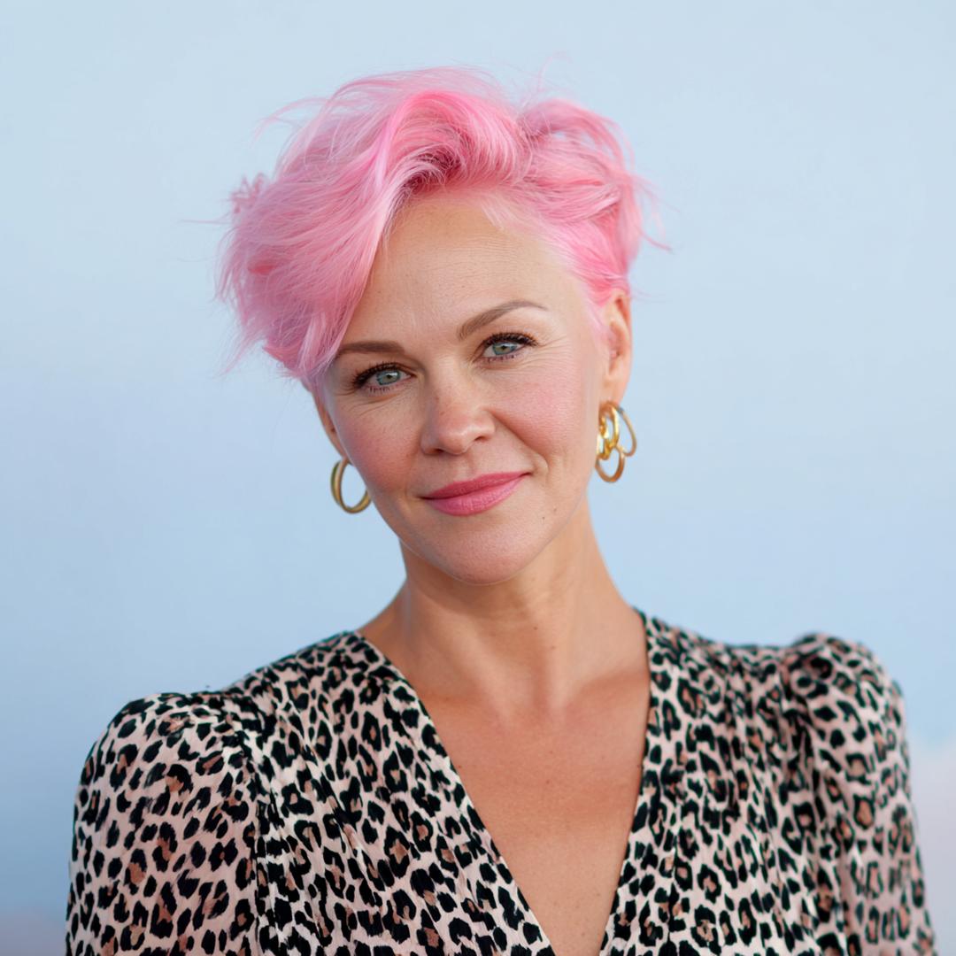 Tousled Pink Pixie Quiff