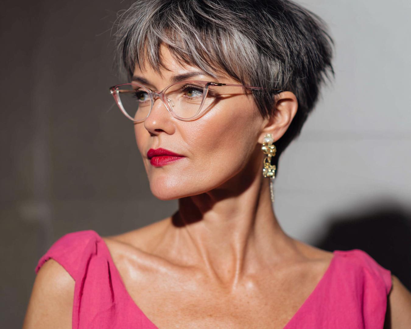 Salt And Pepper Textured Pixie