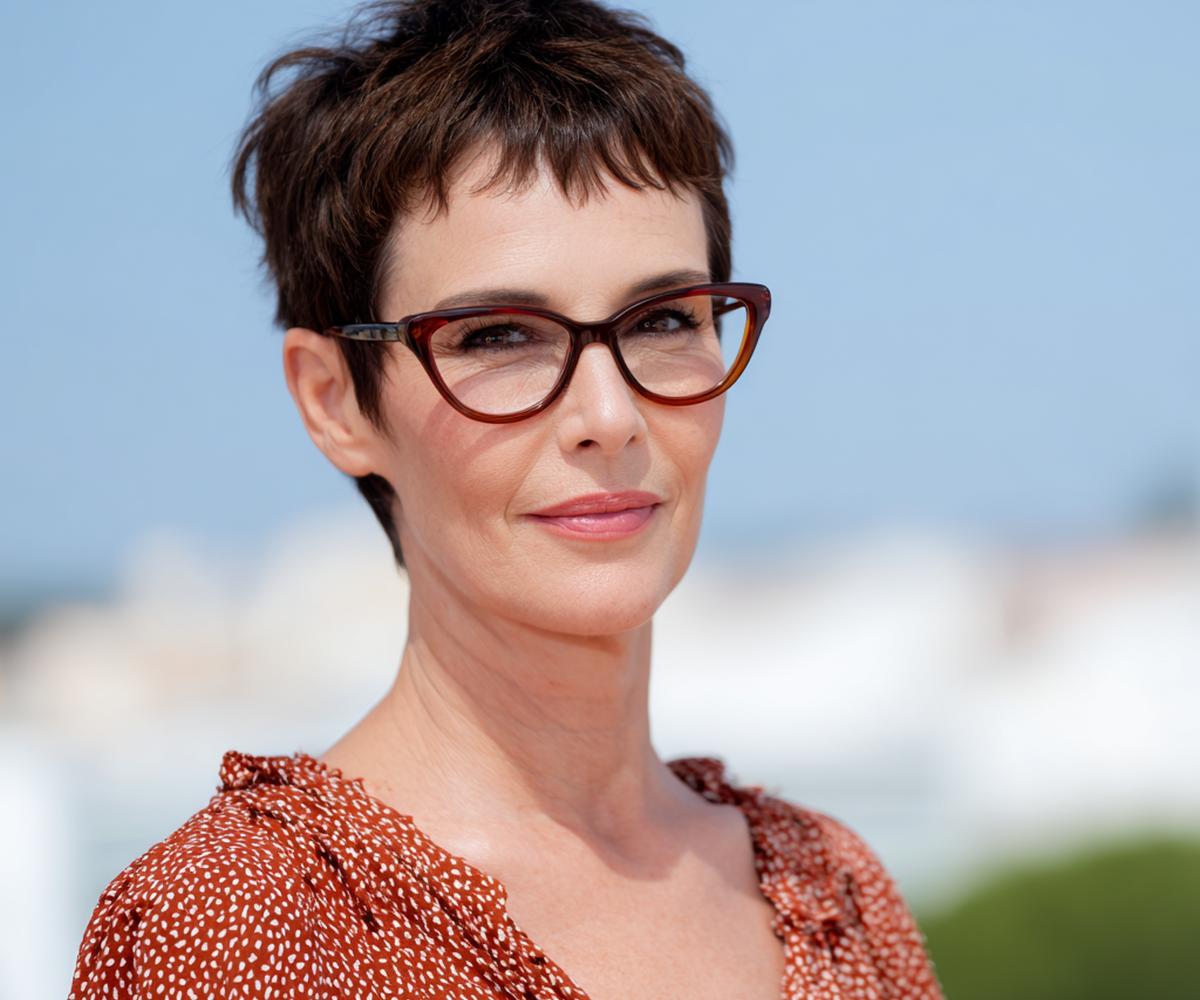 Choppy Brunette Pixie With Bangs