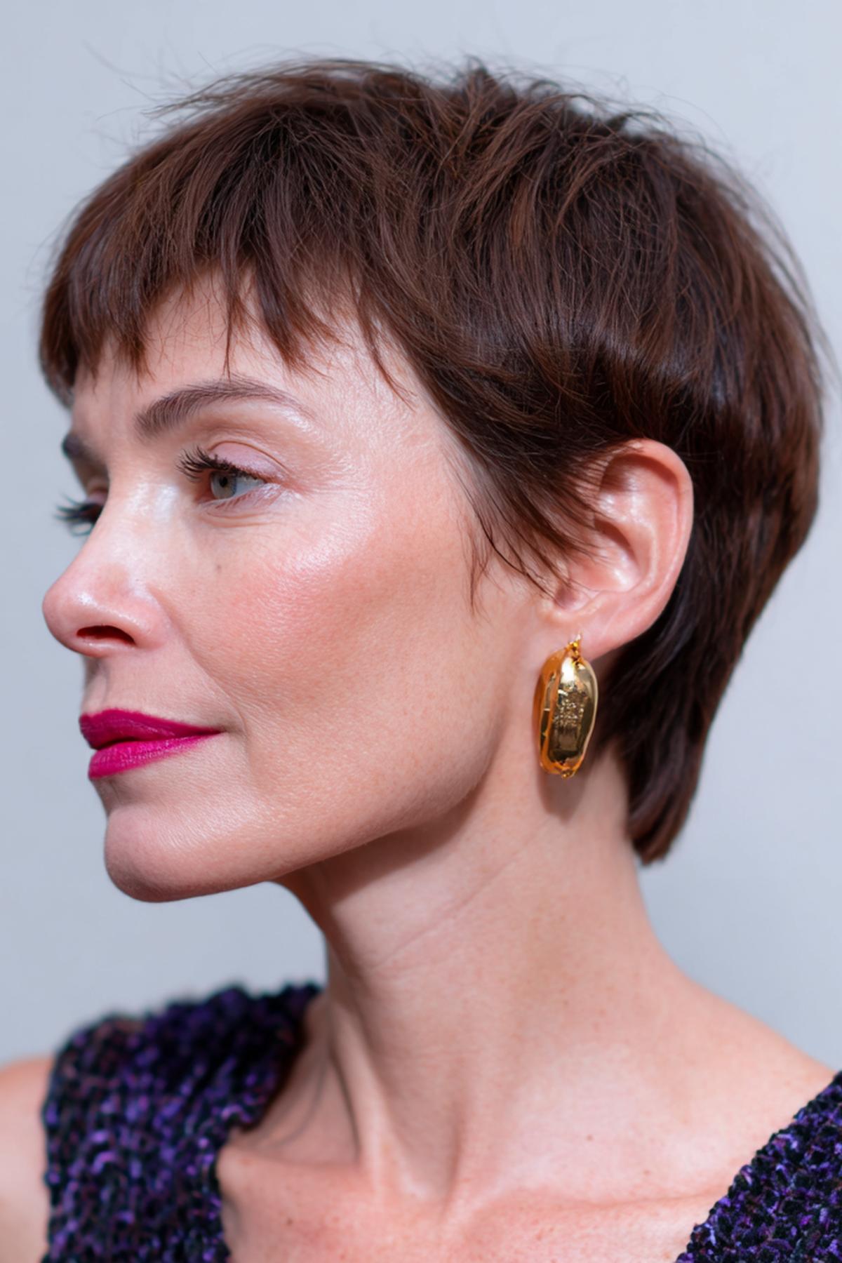 Short Brown Pixie With Micro Bangs