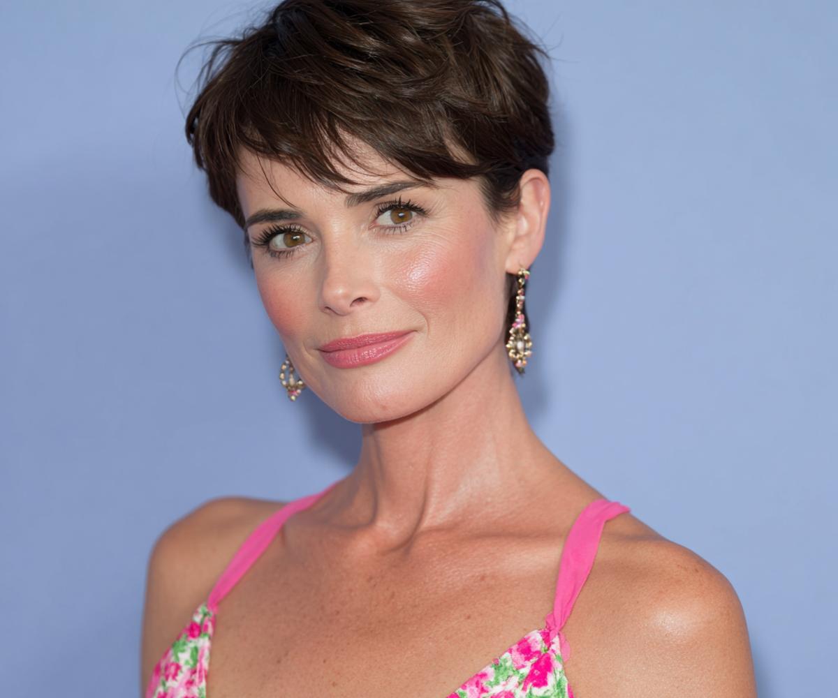 Dark Tousled Pixie With Fringe