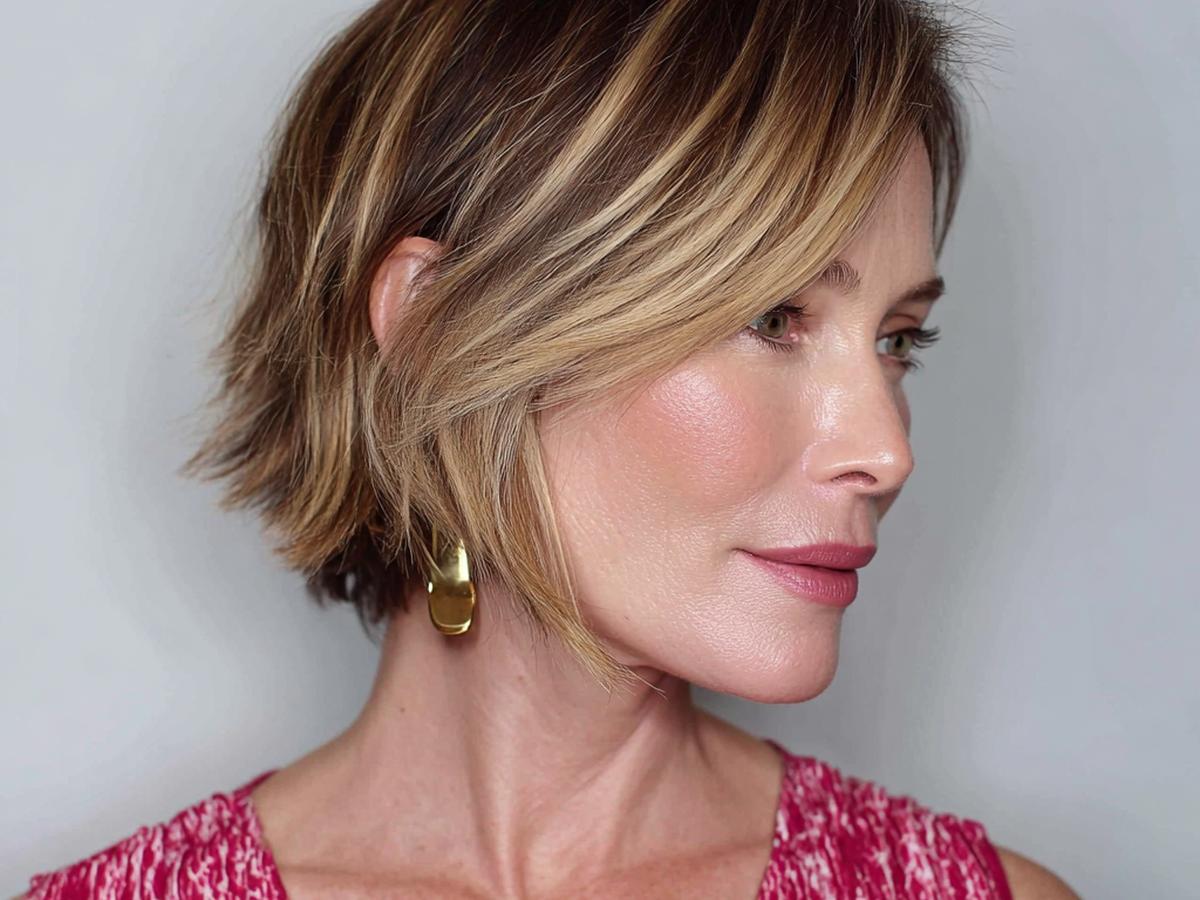 Highlighted Short Bob With Layers