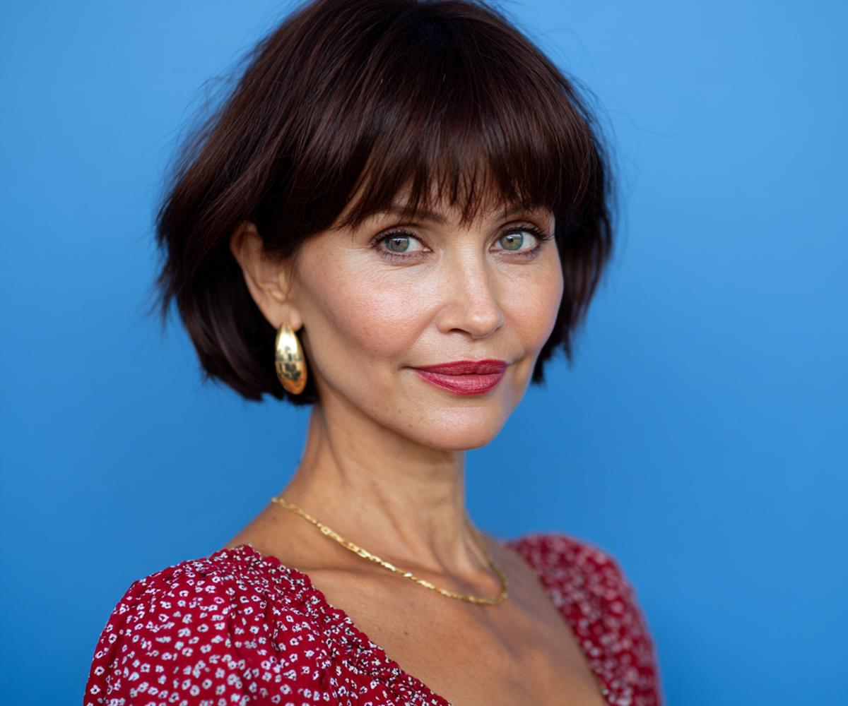 Dark Bob With Full Fringe