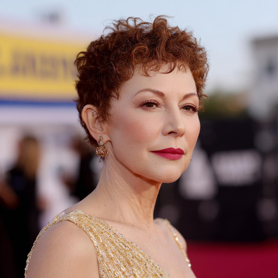 Short Curly Copper Pixie