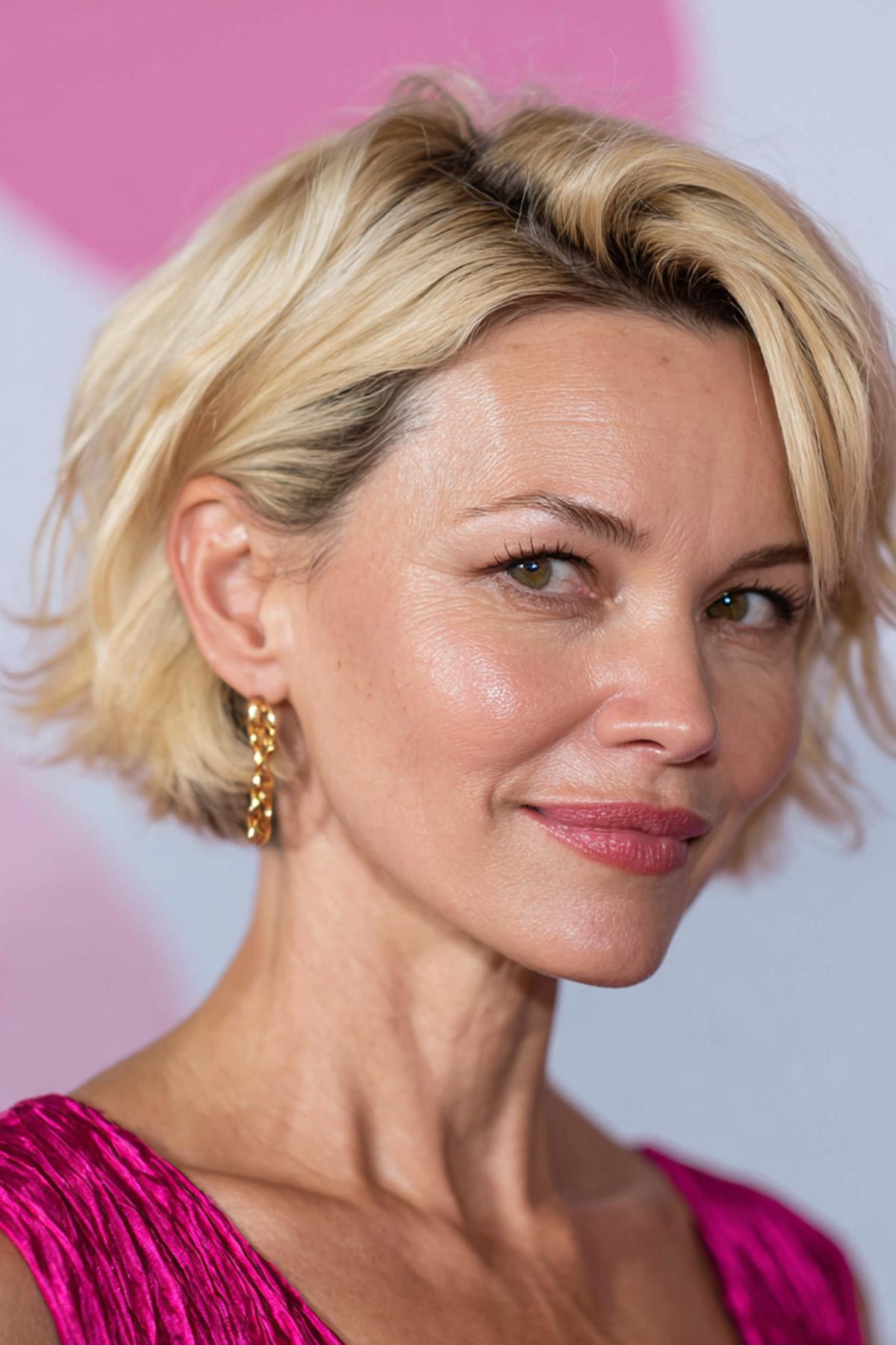 Blonde Side-Swept Pixie Bob