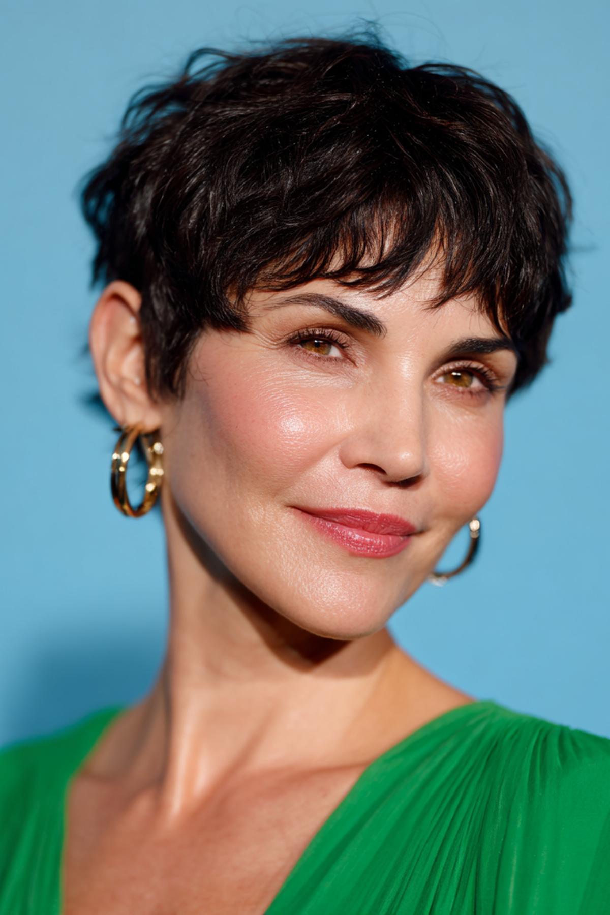 Dark Choppy Pixie With Fringe