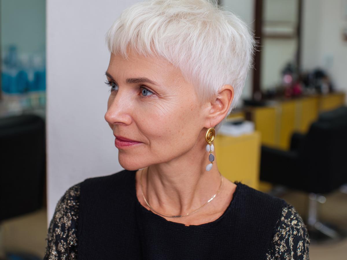 Platinum Pixie With Micro Fringe