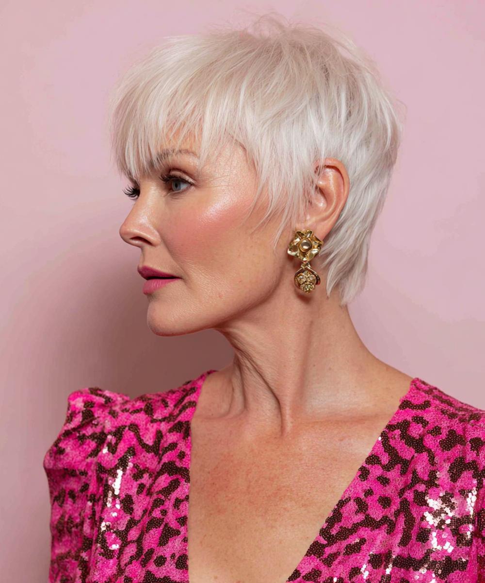 Soft White Pixie With Fringe