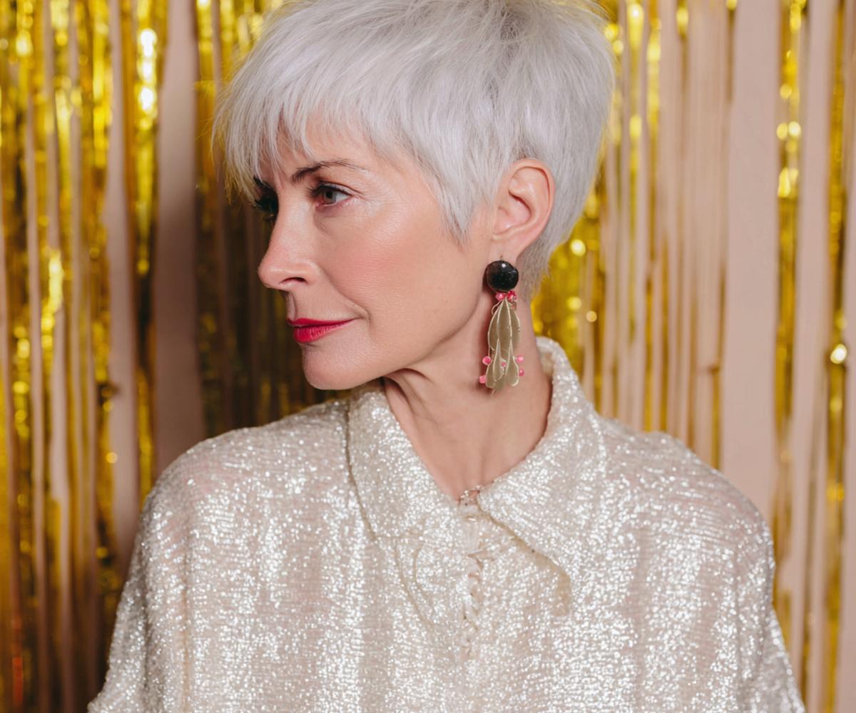 Sleek Silver Pixie With Fringe