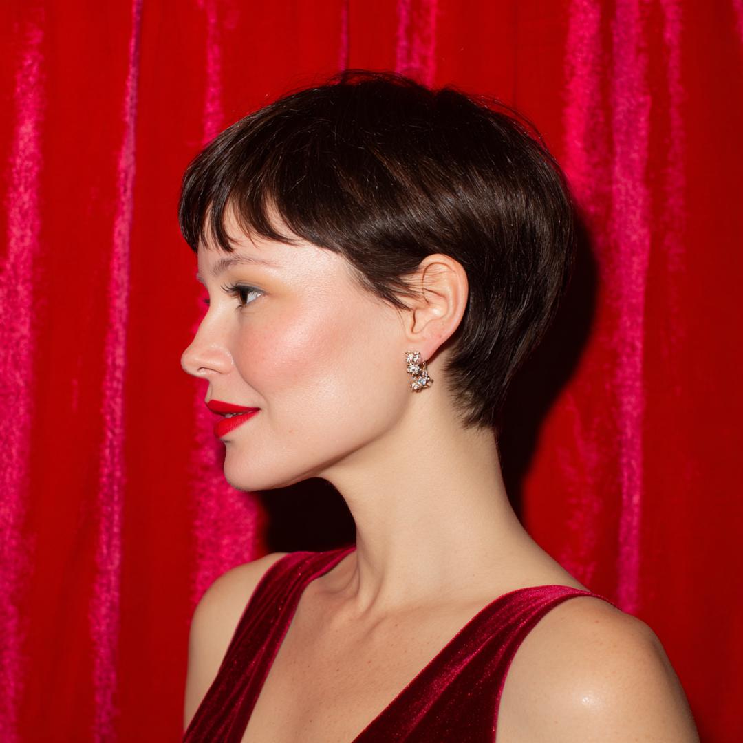 Dark Pixie With Short Fringe