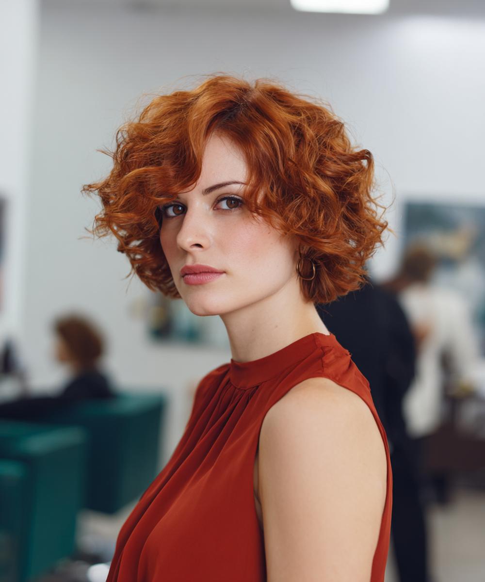 Curly Copper Bob