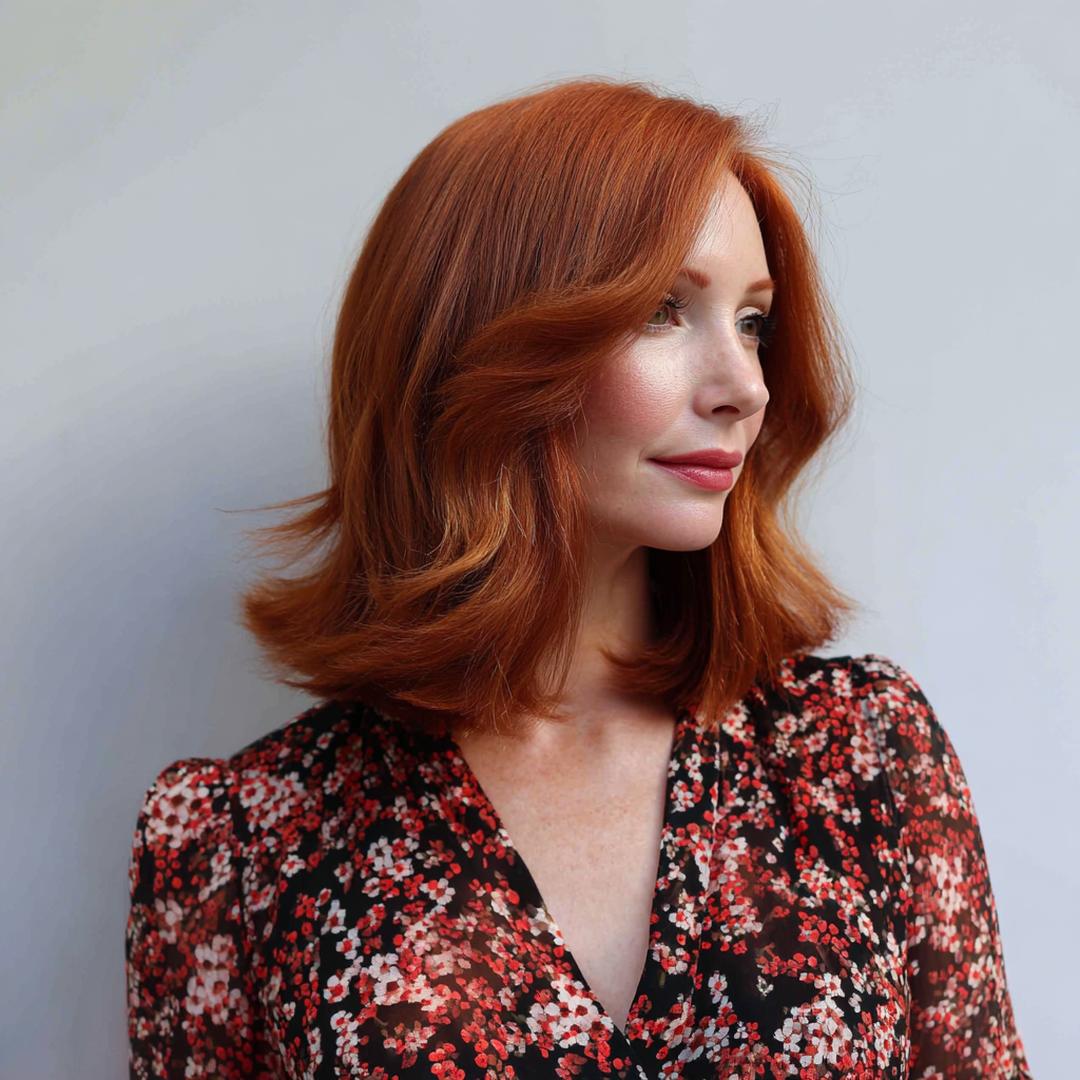 Shoulder Length Layered Blowout