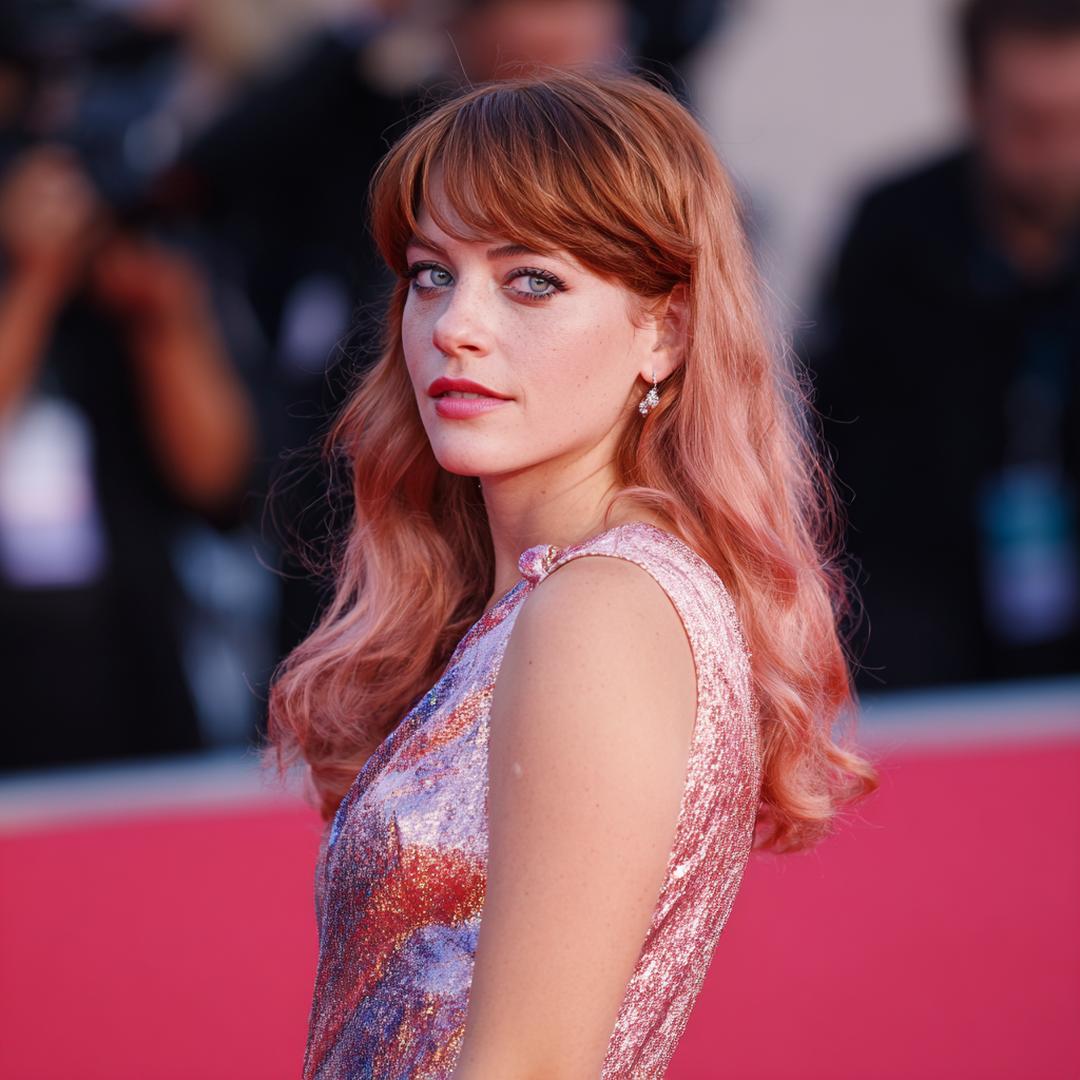 Long Rose Waves With Bangs