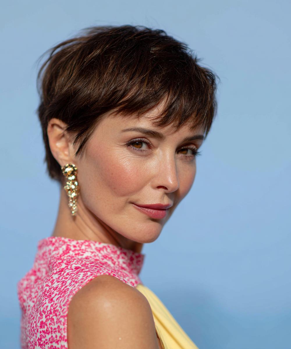 Dark Brown Textured Pixie