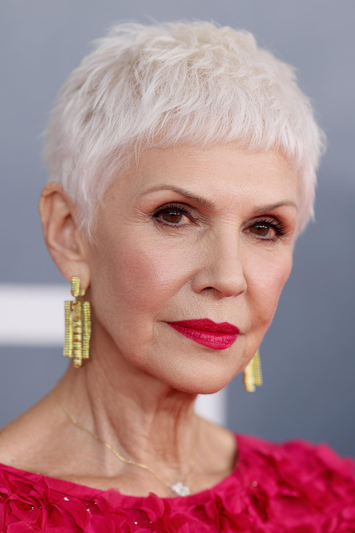 White Cropped Pixie Baby Bangs