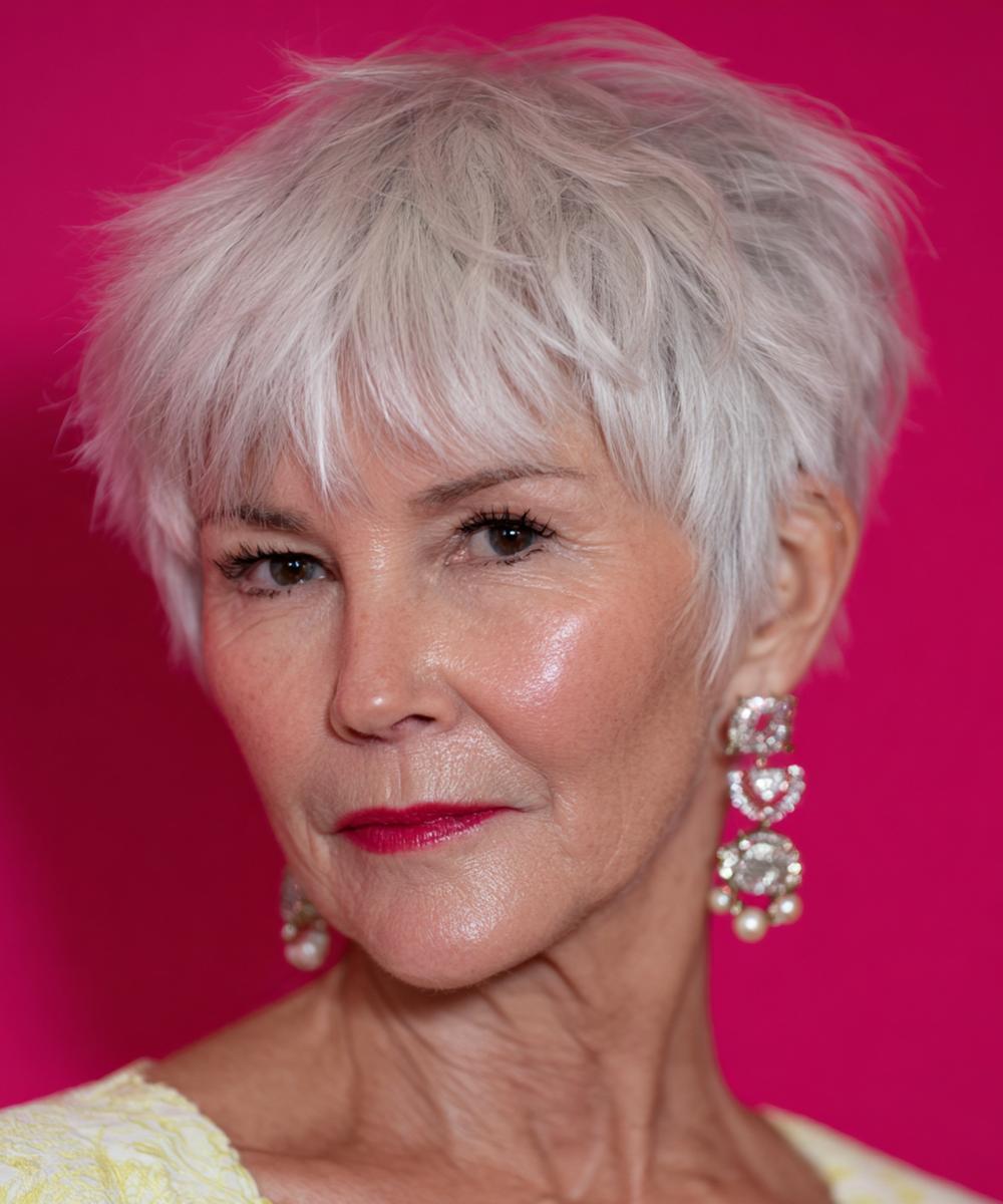 Choppy White Textured Pixie