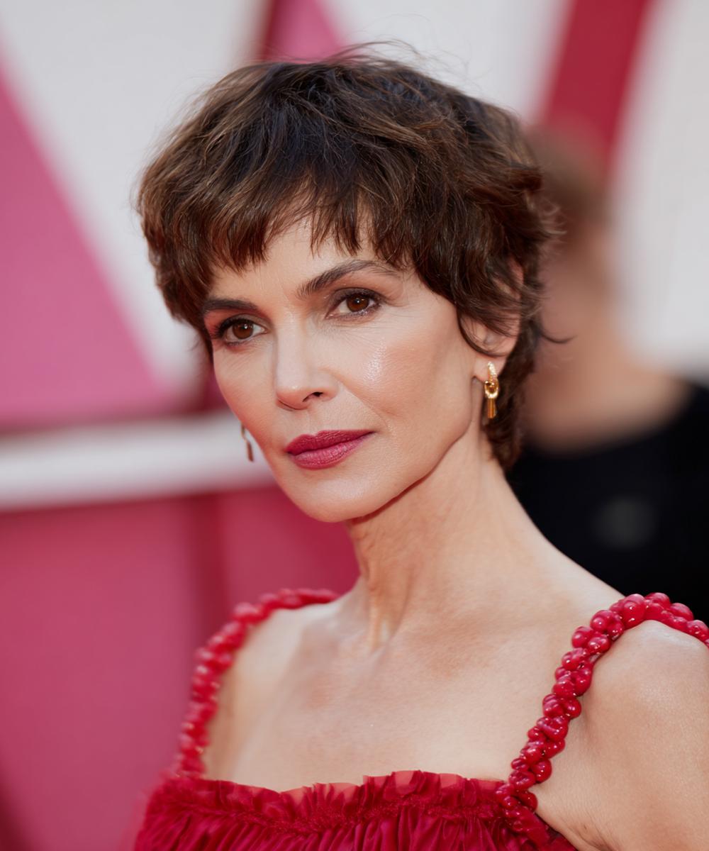 Layered Brown Short Pixie