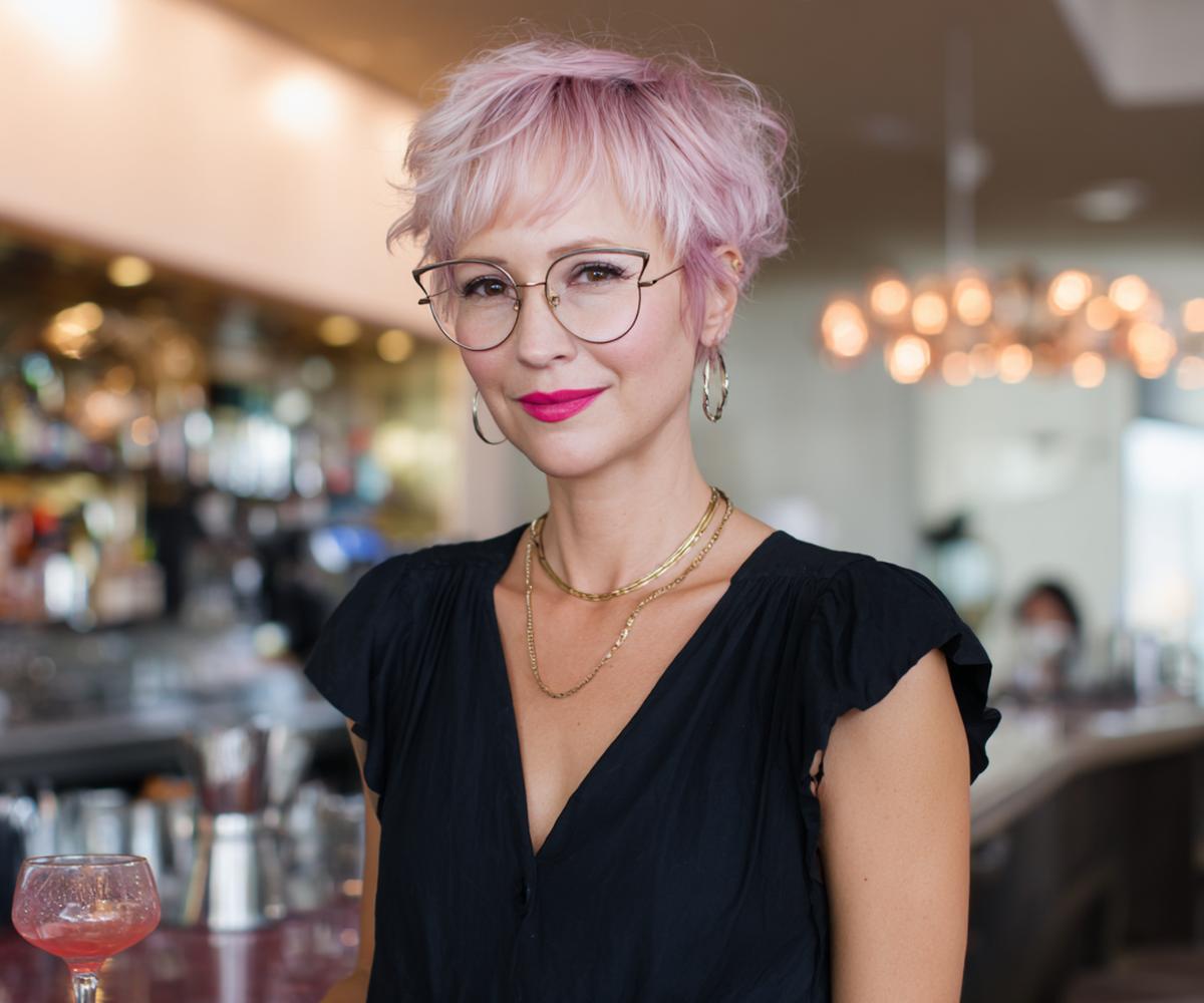 Pastel Pink Textured Pixie