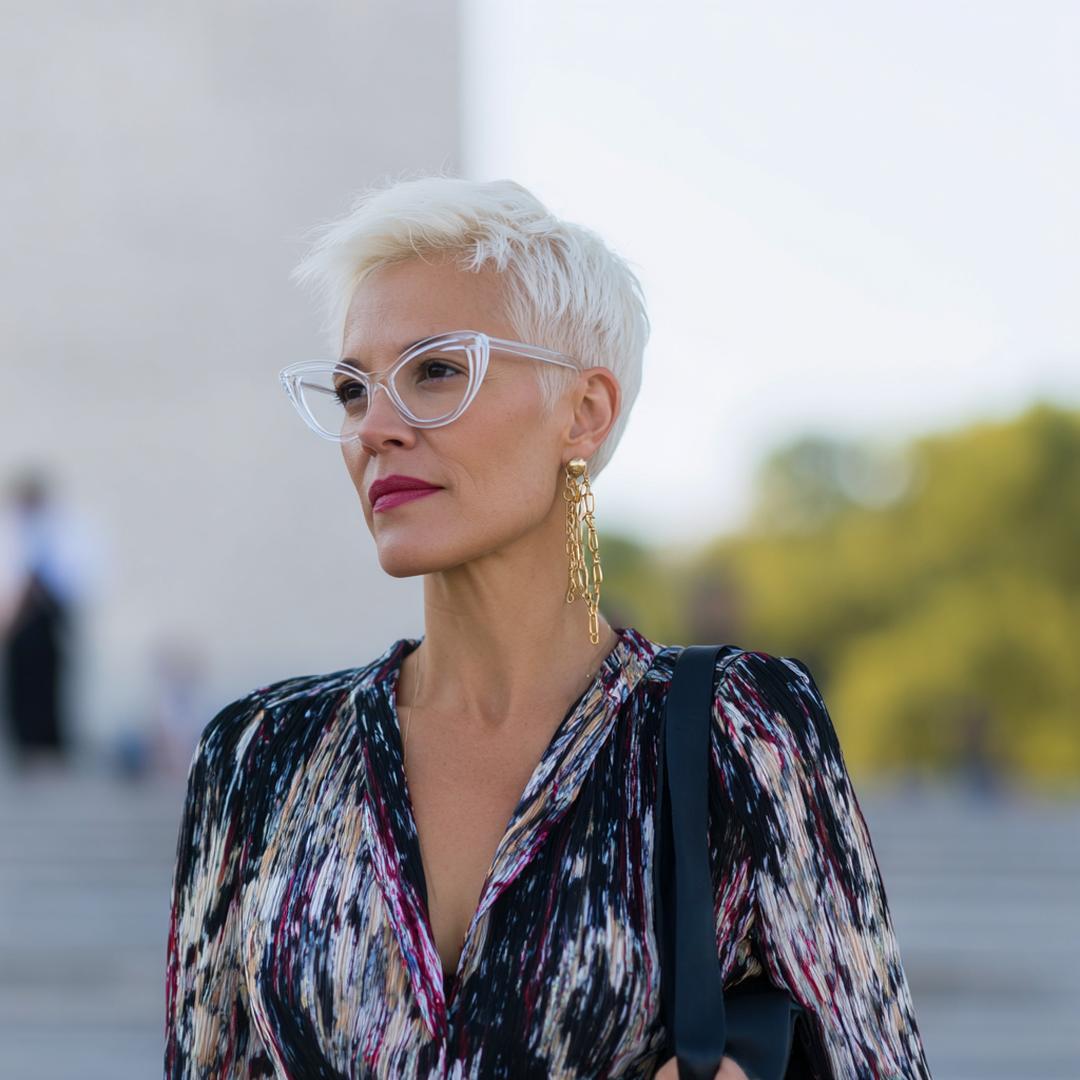 Platinum Short Pixie Cut