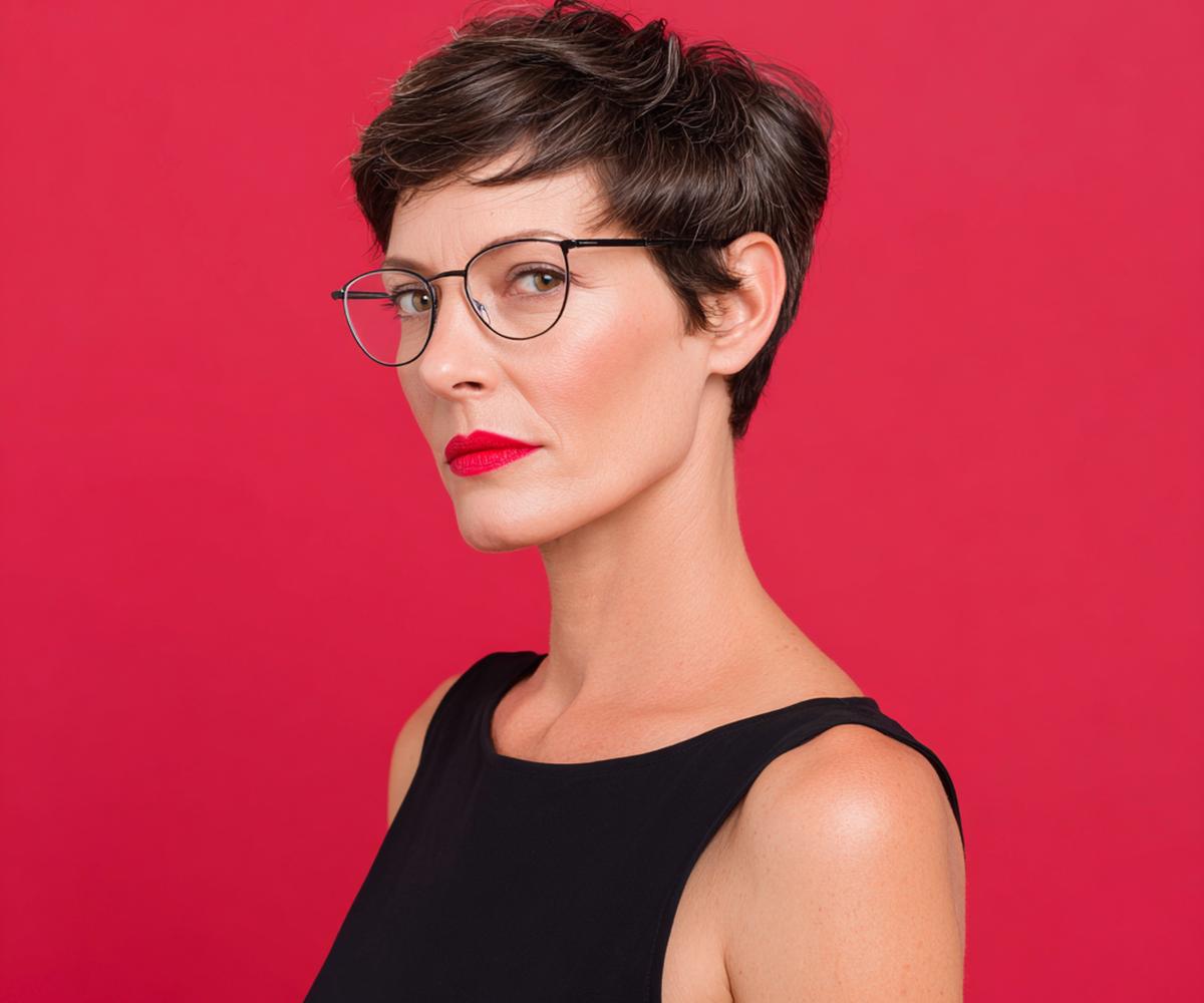 Textured Dark Pixie Cut