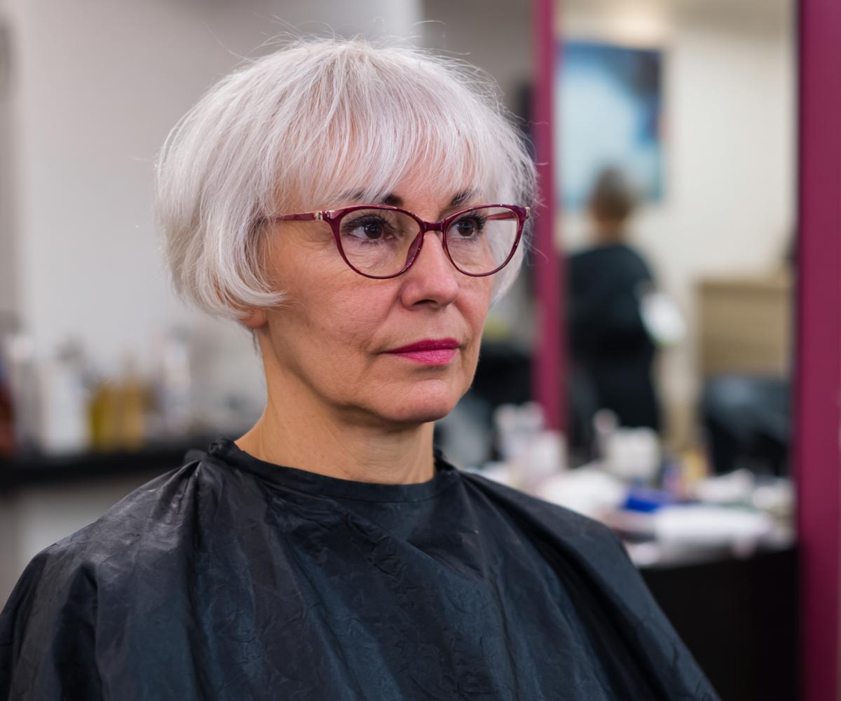 White Bob With Soft Bangs