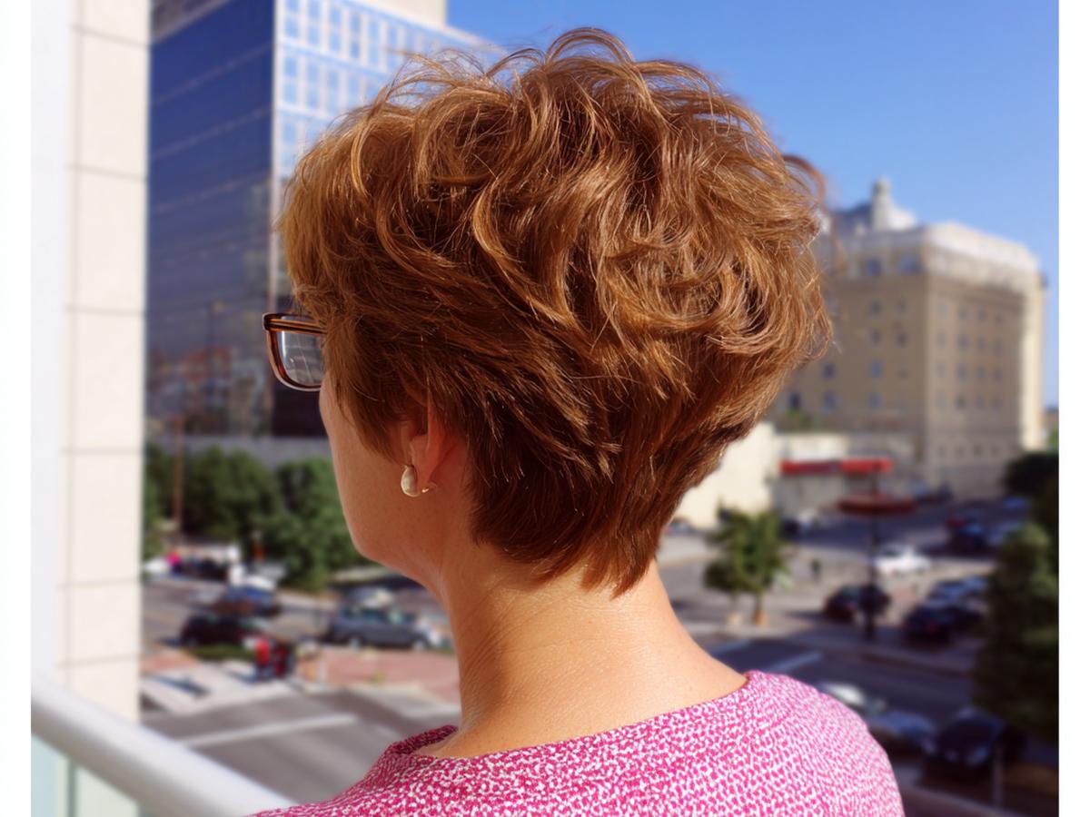Tousled Auburn Layered Crop