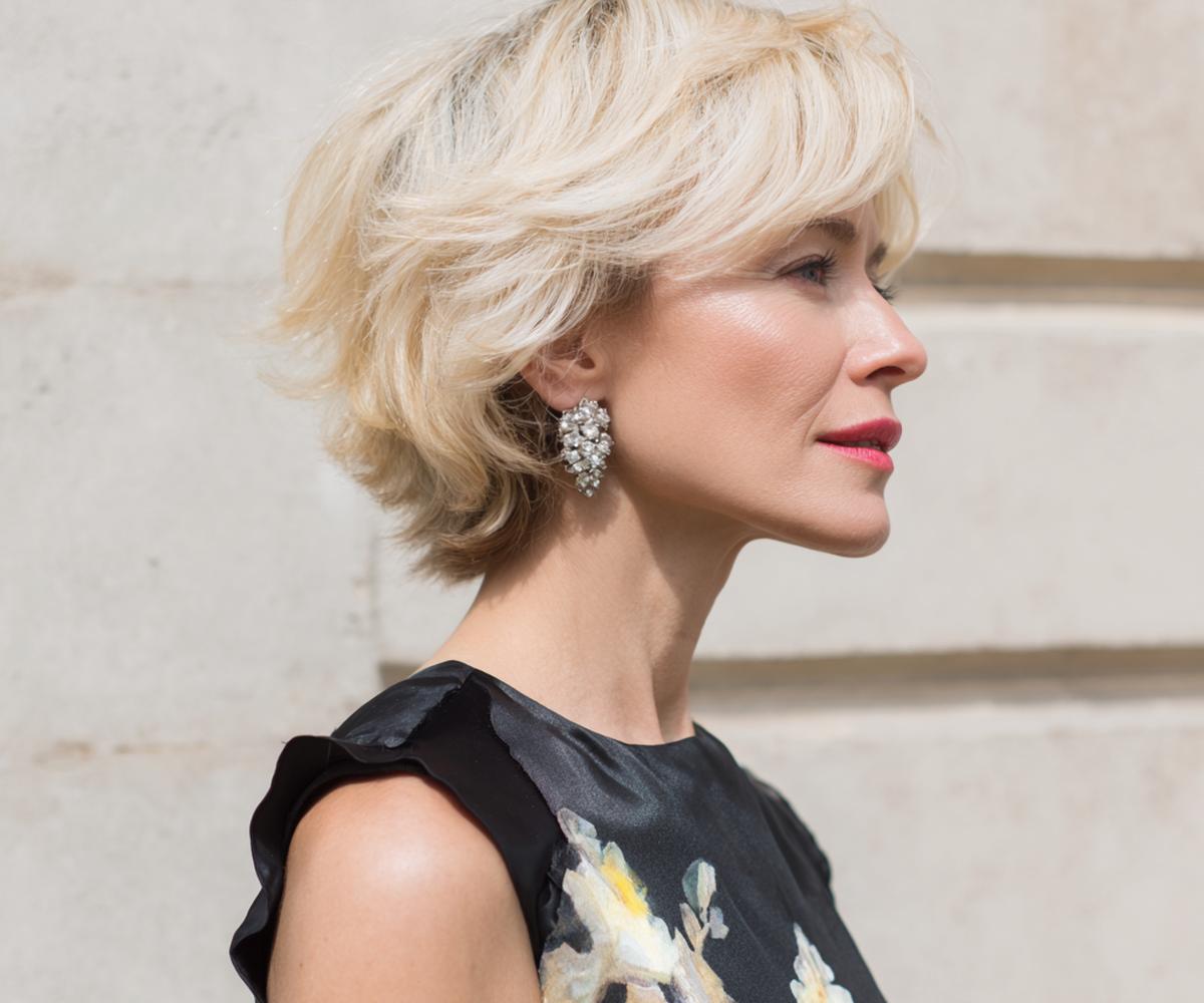 Blonde Layered Short Bob