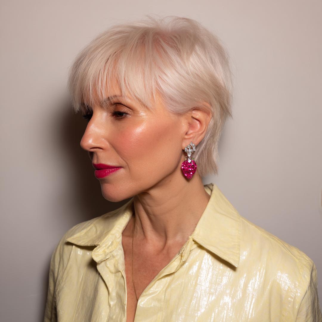 Platinum Pixie With Wispy Bangs