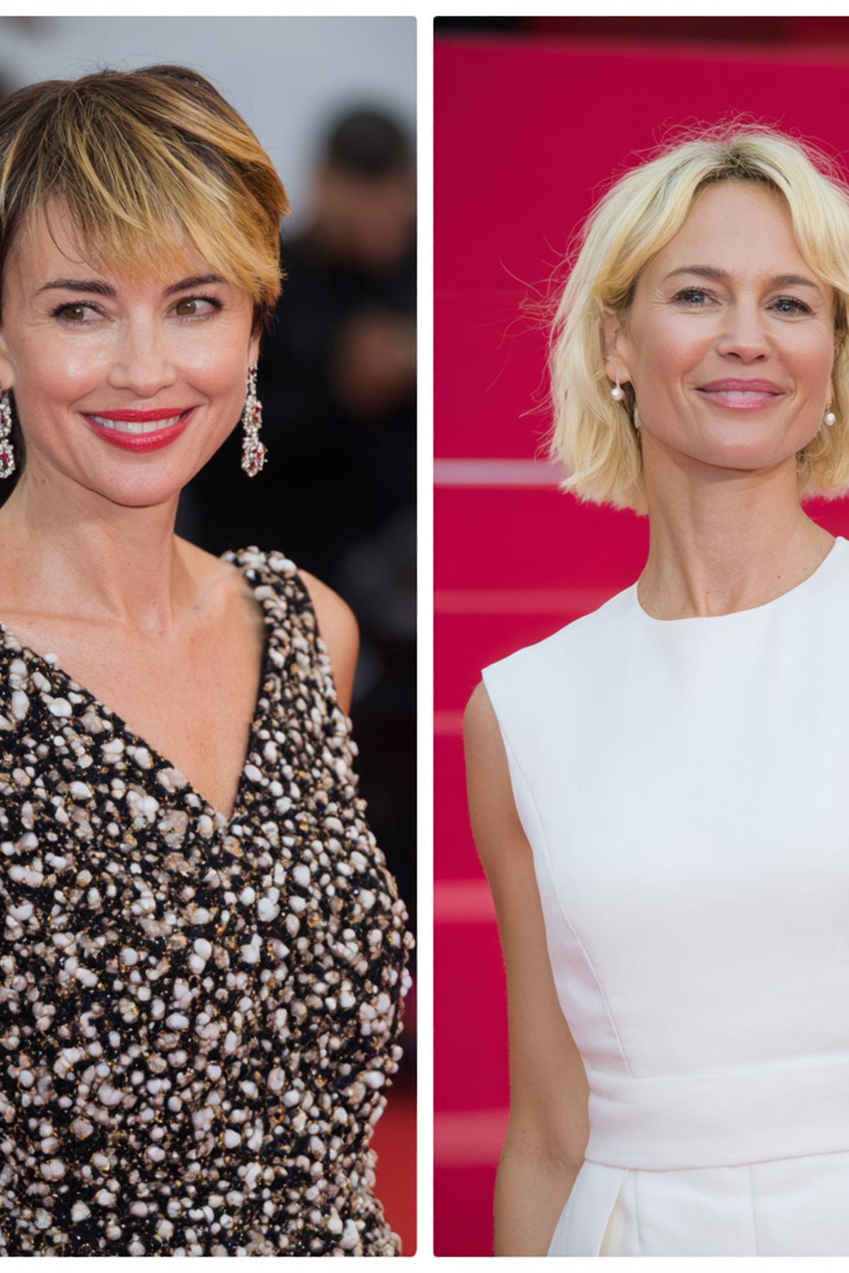 Short Blonde Layers With Fringe