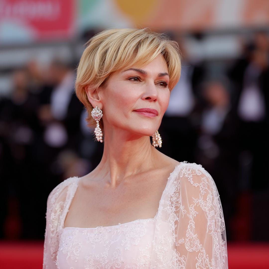 Short Blonde Layered Pixie