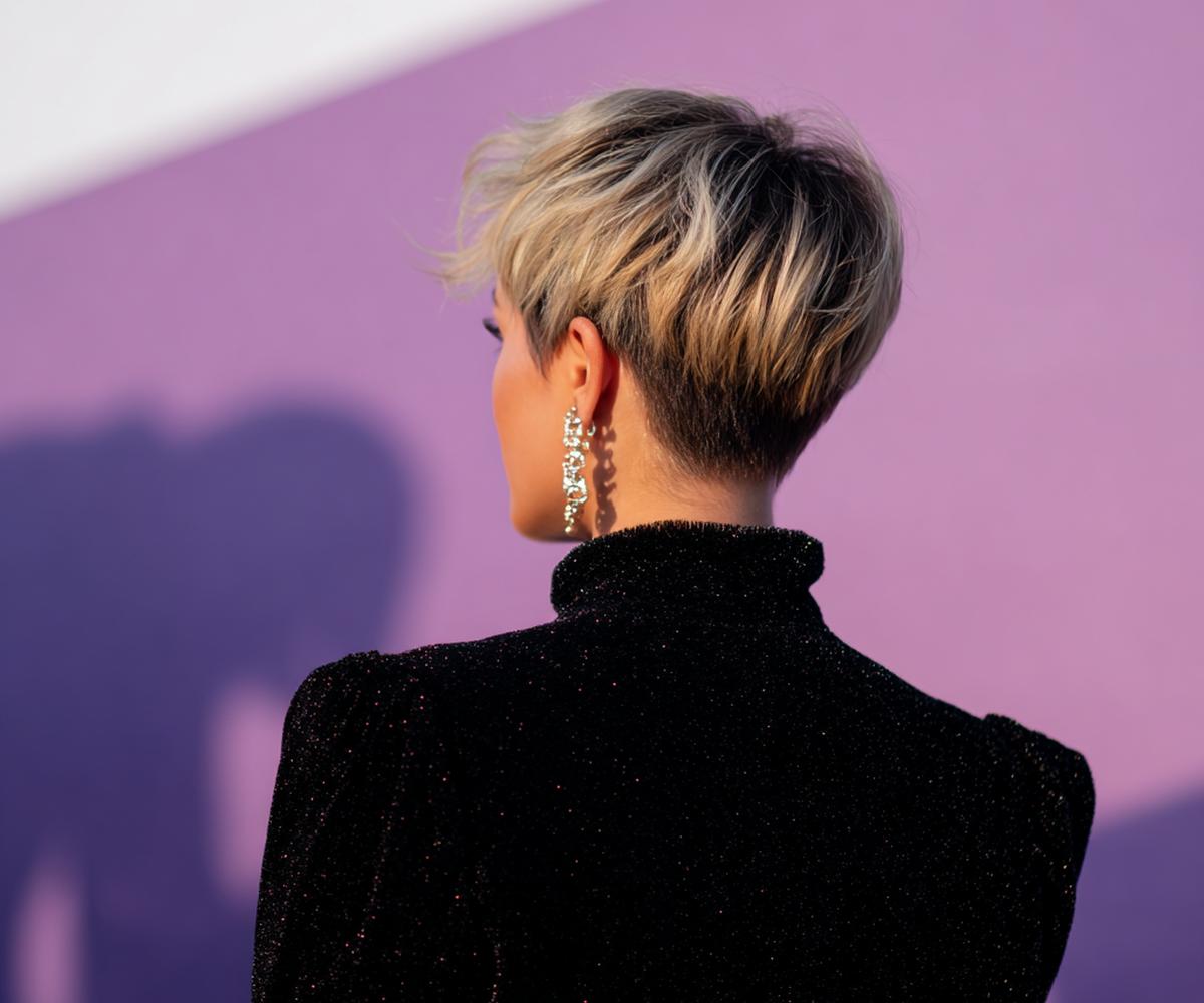 Blonde Nape Undercut Pixie