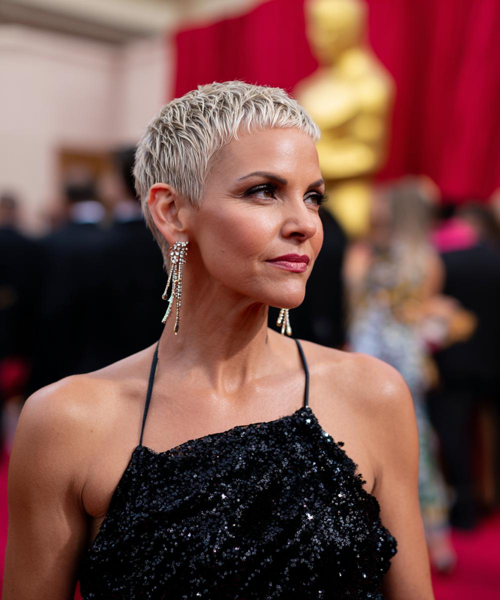 Platinum Textured Crop Pixie