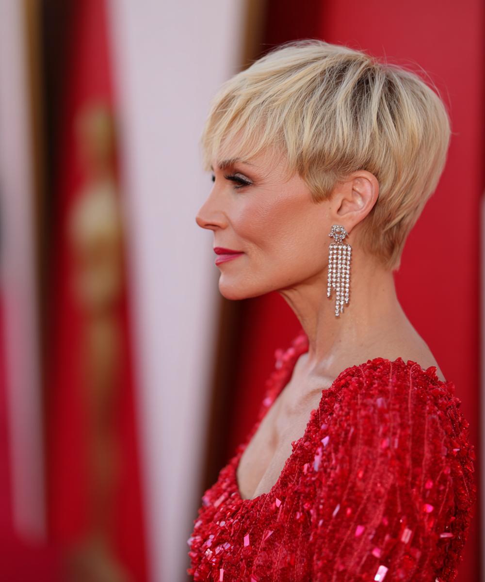 Blonde Side Swept Pixie