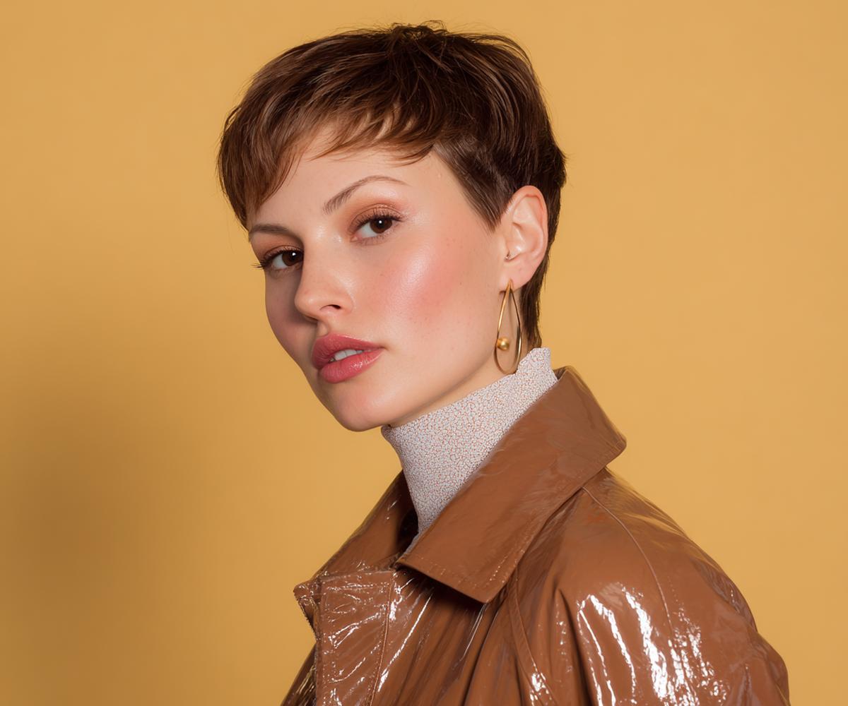 Brown Pixie With Micro Bangs