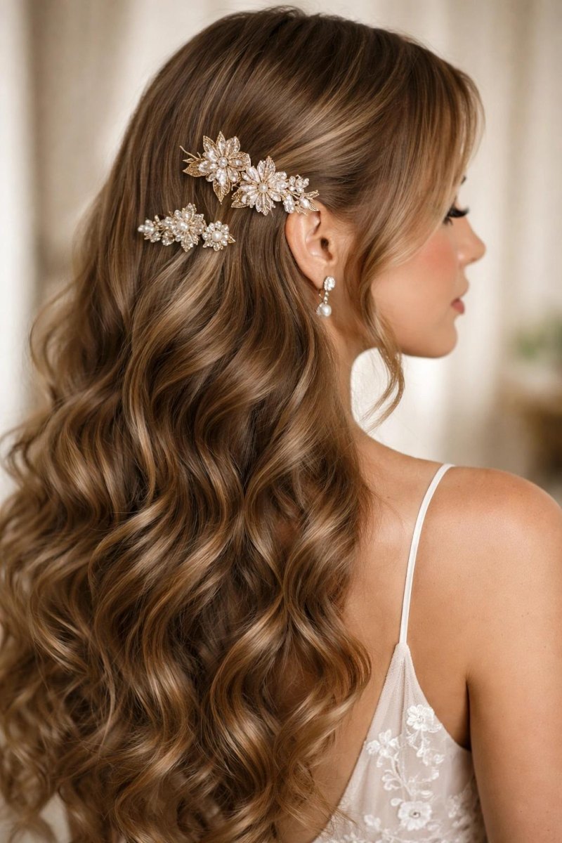 Long hair with accessories