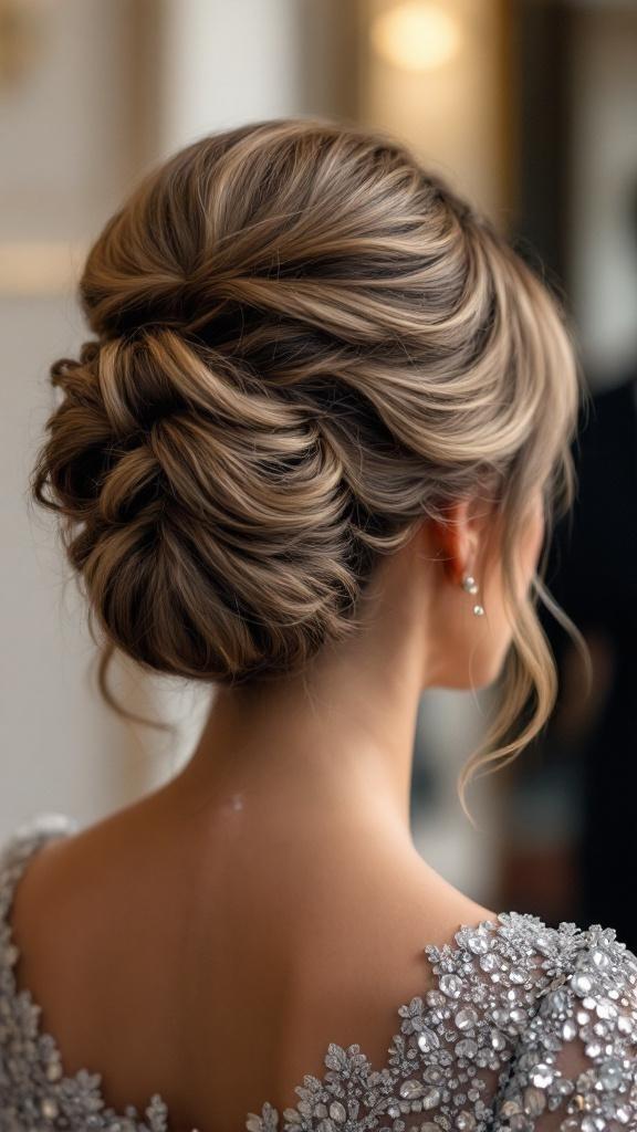 Special occasion long hair updo